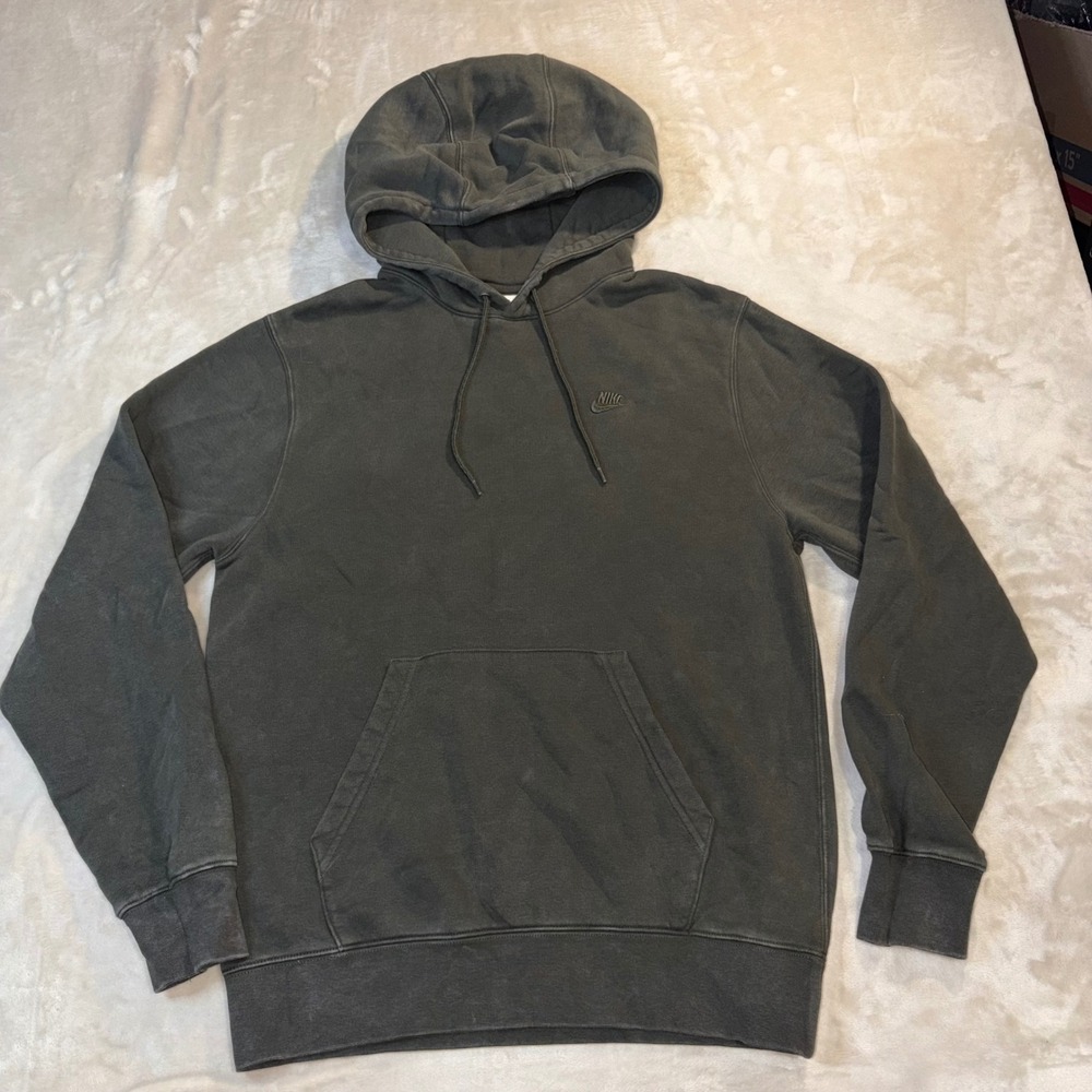 Nike Sportswear Club Fleece Pullover Hoodie Dark Green IQ1219-355 Mens Small